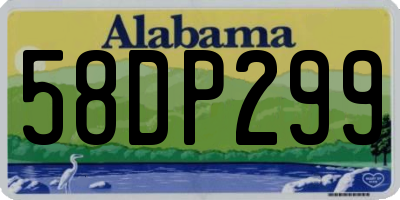AL license plate 58DP299