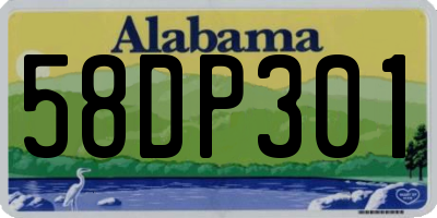 AL license plate 58DP301