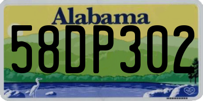 AL license plate 58DP302