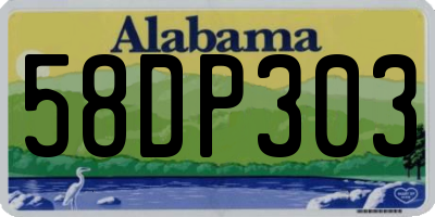 AL license plate 58DP303