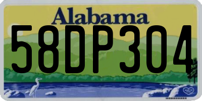 AL license plate 58DP304