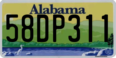 AL license plate 58DP311