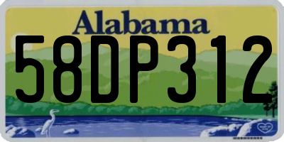 AL license plate 58DP312