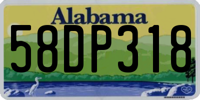 AL license plate 58DP318