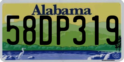 AL license plate 58DP319