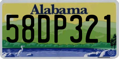 AL license plate 58DP321