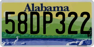 AL license plate 58DP322