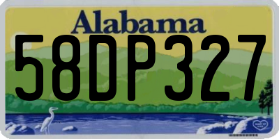 AL license plate 58DP327
