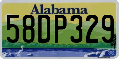 AL license plate 58DP329