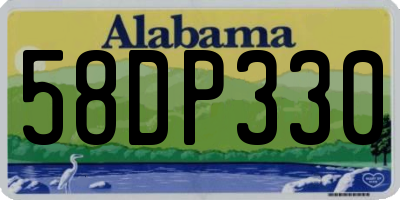 AL license plate 58DP330