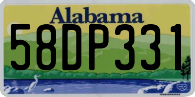 AL license plate 58DP331