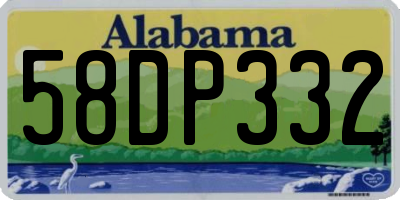 AL license plate 58DP332