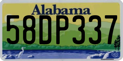 AL license plate 58DP337
