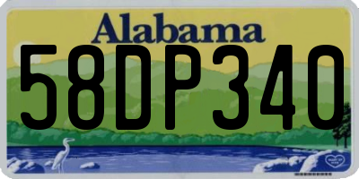 AL license plate 58DP340
