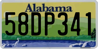 AL license plate 58DP341