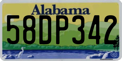 AL license plate 58DP342