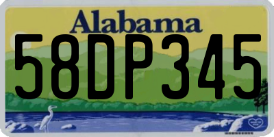 AL license plate 58DP345