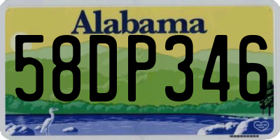 AL license plate 58DP346