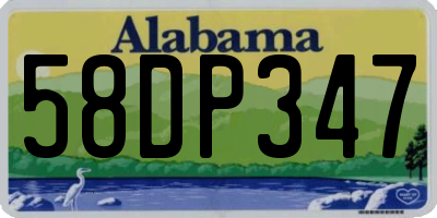 AL license plate 58DP347