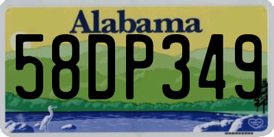 AL license plate 58DP349