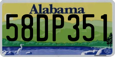 AL license plate 58DP351