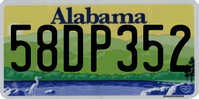 AL license plate 58DP352