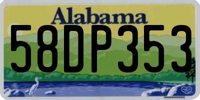 AL license plate 58DP353