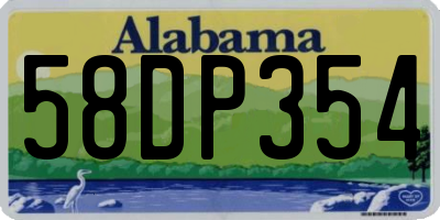 AL license plate 58DP354