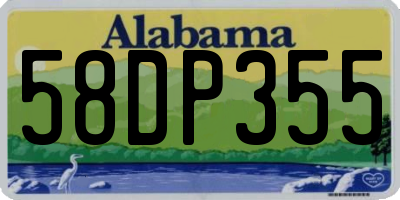 AL license plate 58DP355