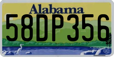 AL license plate 58DP356