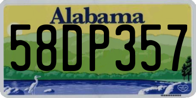 AL license plate 58DP357