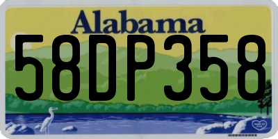 AL license plate 58DP358
