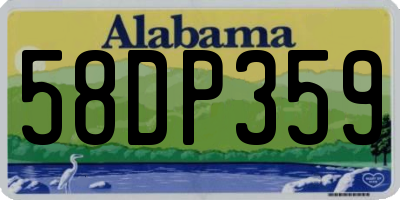 AL license plate 58DP359