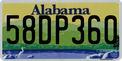 AL license plate 58DP360