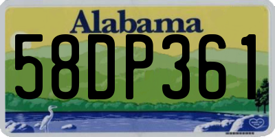 AL license plate 58DP361