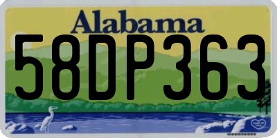 AL license plate 58DP363