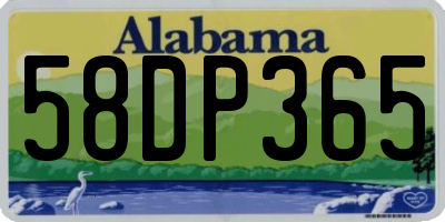 AL license plate 58DP365