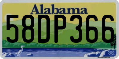 AL license plate 58DP366
