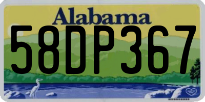 AL license plate 58DP367
