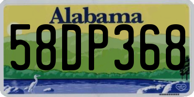 AL license plate 58DP368