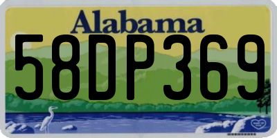 AL license plate 58DP369