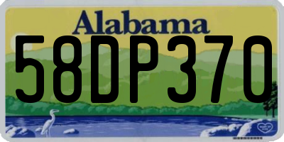 AL license plate 58DP370