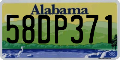 AL license plate 58DP371