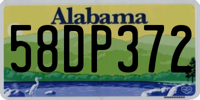 AL license plate 58DP372