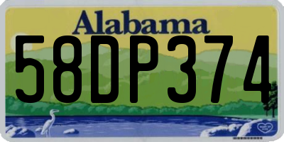 AL license plate 58DP374