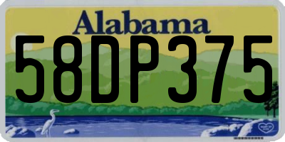 AL license plate 58DP375