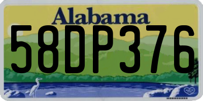 AL license plate 58DP376