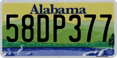 AL license plate 58DP377