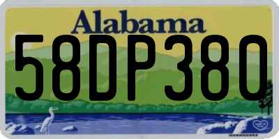 AL license plate 58DP380