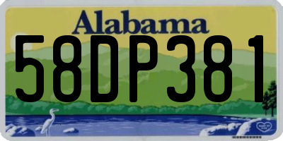 AL license plate 58DP381